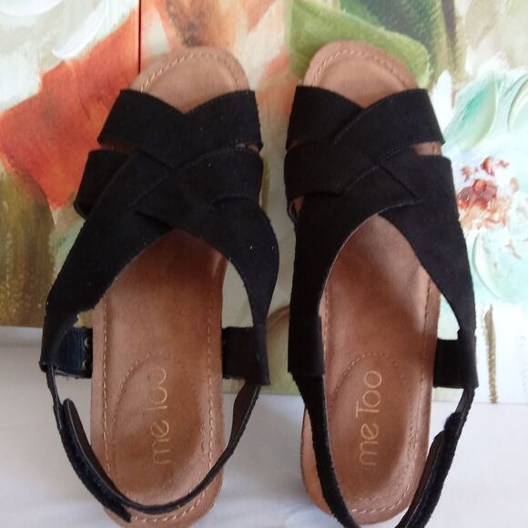 NEW Me Too Textile&Cork Low High Platform Sandals - Picture 8 of 8